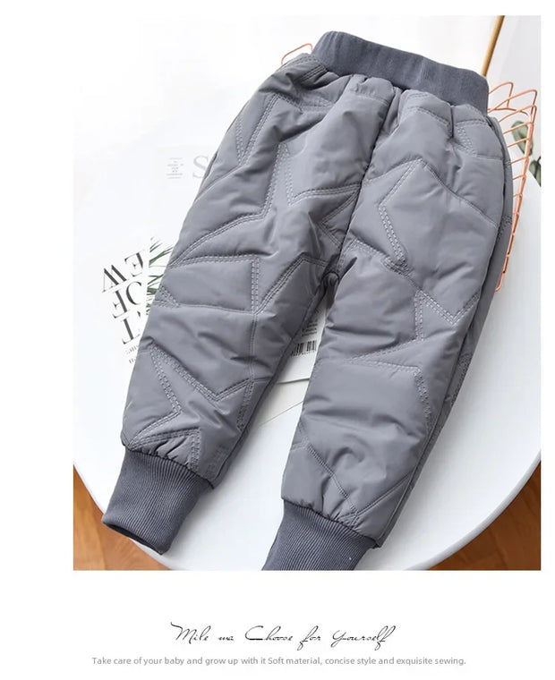 Kids Winter Thermal Pants - Cotton-Padded Warm Trousers for Cold Weather Outdoor Snow Play & Comfort Kids Clothes