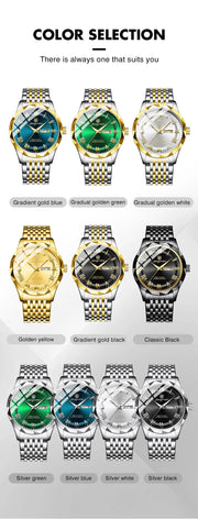 2025 New Modern Simple Creative Sport and Leisure Watch Creative Design Waterproof Quartz Movement Energy Watches Gift for Men