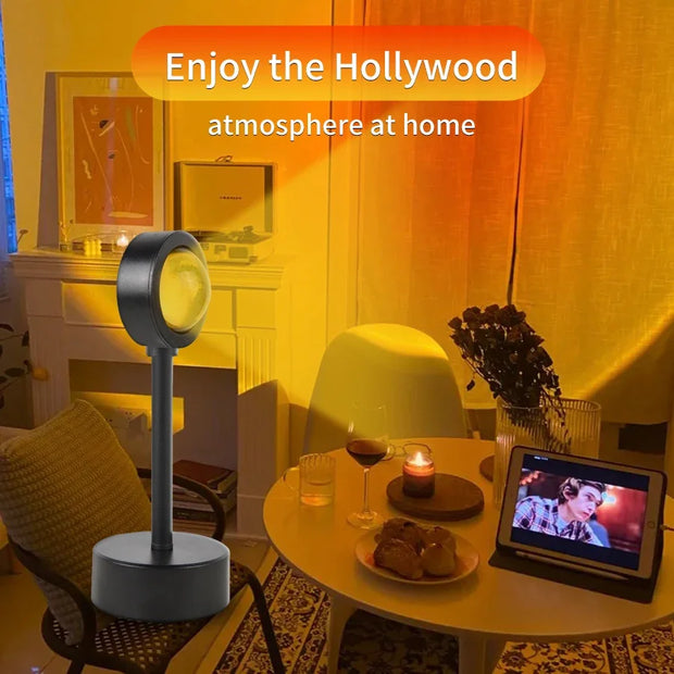 USB LED Sunset Rainbow Projection Lamp