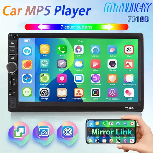 MTIJIEY 7inch 2din Radio Stereo Touch Screen Automotive Multimedia Bluetooth USB TF FM Radio Autoradio Car MP5 Player