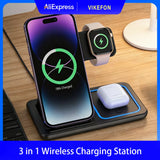 Foldable 3-in-1 Wireless Charging Station – for iPhone 17/16/15/14/13/12, iWatch & AirPods