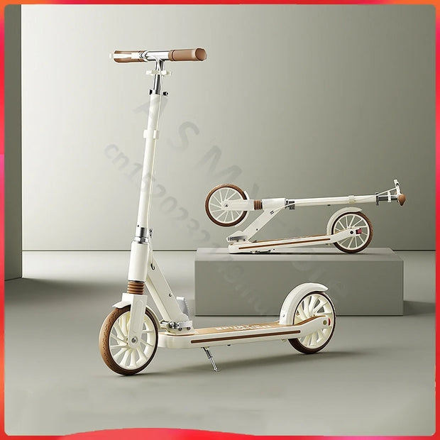 Children's Scooter, Foldable Bicycle, Large Children's Sliding Wheel, Campus Adult Two Wheel Scooter 5-15 years old