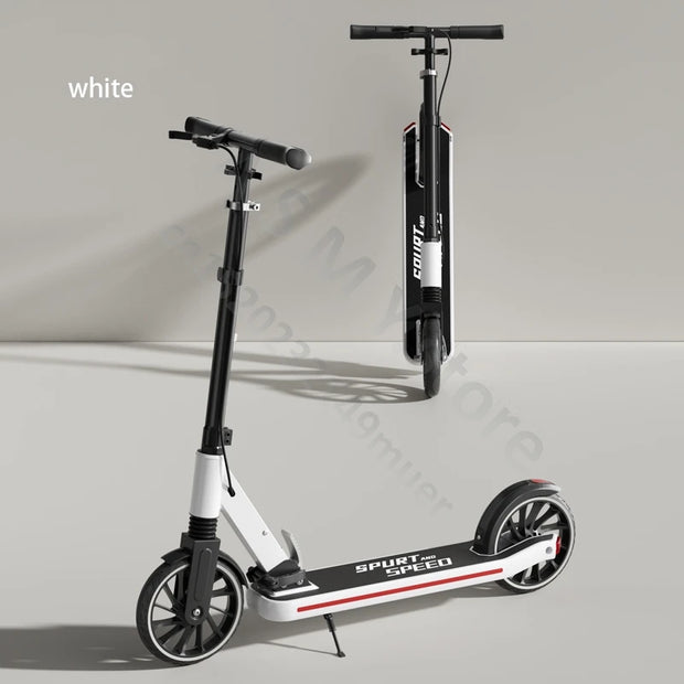 Children's Scooter, Foldable Bicycle, Large Children's Sliding Wheel, Campus Adult Two Wheel Scooter 5-15 years old