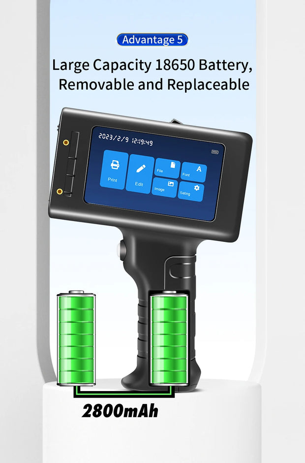 Willita Handheld Thermal Inkjet Printer English Language Production Date Number Logo Expiry Date Label Plastic Hand Jet Printer