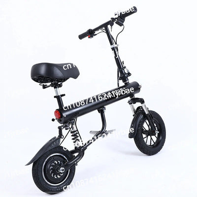 Folding electric scooter front view