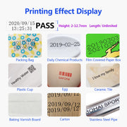 LA50 Portable Inkjet Label Printer 12.7mm Production Date Time Batch Number Handheld Inkjet Printer
