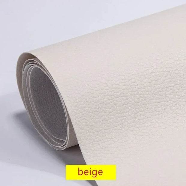 Self-adhesive Leather Repair Patch Wear-resistant Litchi Stria Leather Bed Sofa Seat Chair Fix Black Leather Sticker 250X137CM