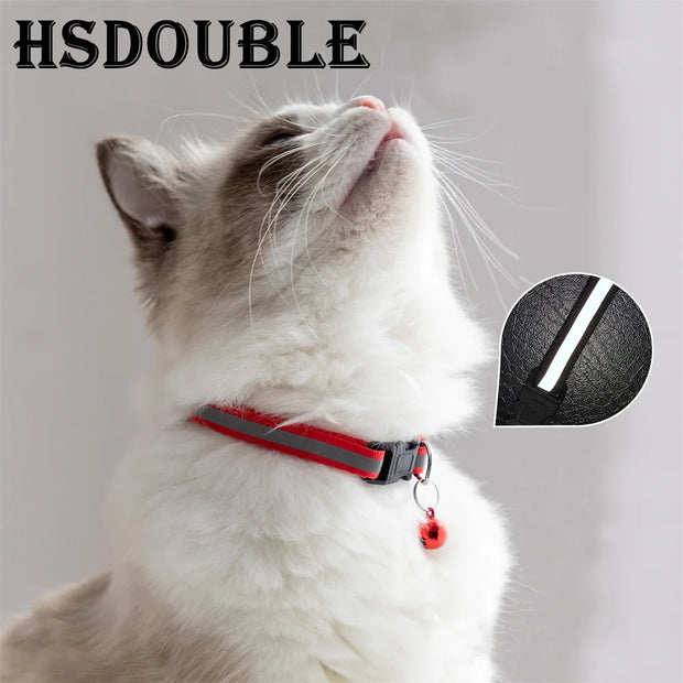 Reflective Pet Collars with Bells, 2-Pack