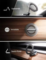 Phone on magnetic car mount