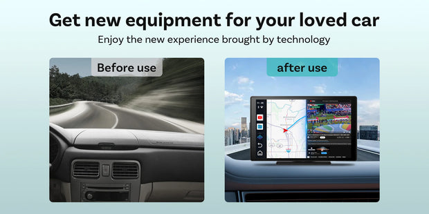 OTTOCAST CarPlay Screen 9.0" INCH 4K Car Touch Screen Wireless Carplay Android Auto Radio DVR GPS Video Built-in Youtube Netflix