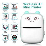 Mini Printer Portable Bluetooth Wireless Smart Label Thermal Portable Printers Stickers Paper Wireless Printers Children Gifts