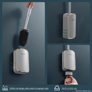 Wall-Mount Quick Drain Toilet Brush Set