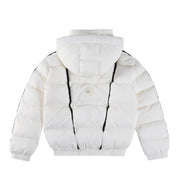 White Winter Jacket for Women Fashion Long Sleeve Hooded Bread Cotton Clothes Female Leisure Thick Warm Padded Coat Women