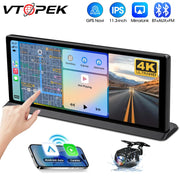 Vtopek 11.3" Carplay screen displaying GPS navigation and features with smartphone integration.