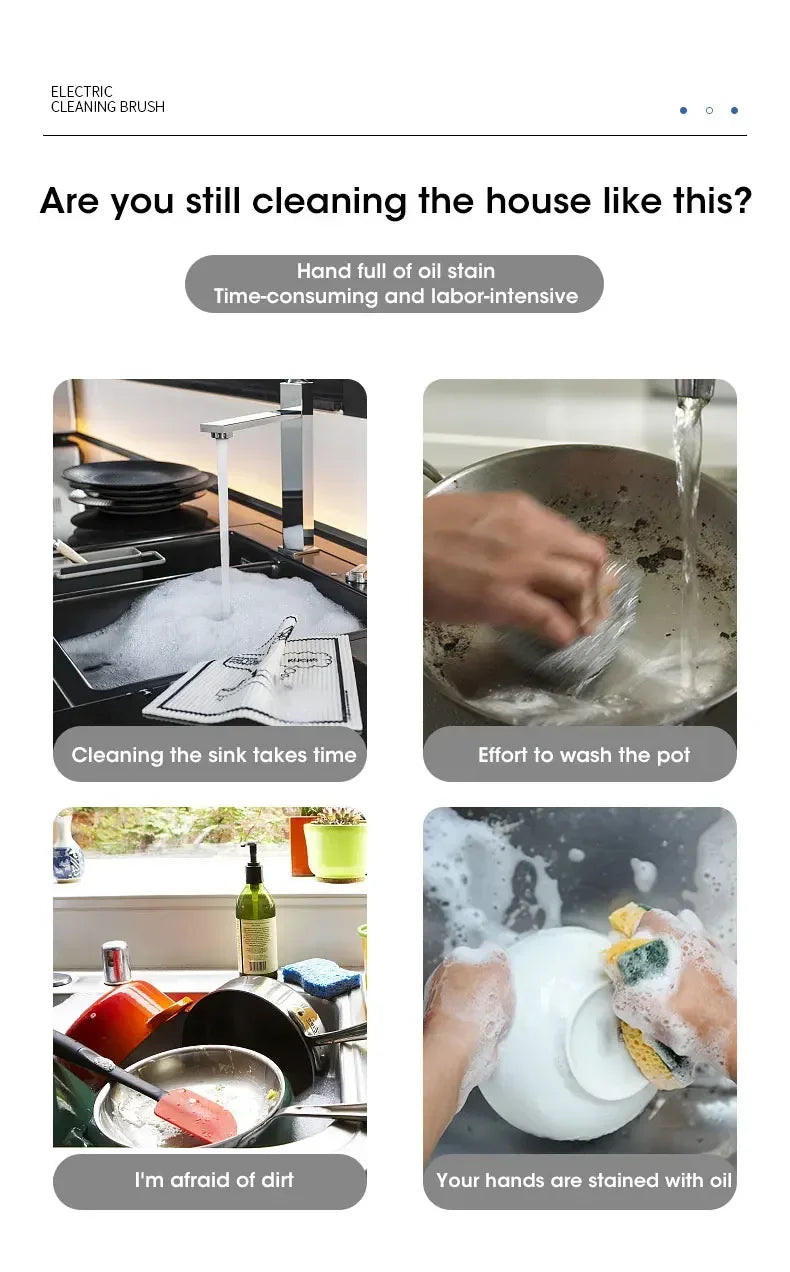 Cordless Electric Spin Scrubber, 5-in-1, for Bathroom Tile and Kitchen