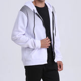 Men's Zip Up Hoodie – Polka Dot Pocket Sport Casual Sweatshirt