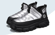 Winter Snow Boots, Men's Insulated Warm Cotton Boots, Anti-slip and Wear-resistant Hiking Shoes, Casual Outdoor Boots