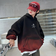 Fashion Kids Winter Clothes New Product Warm Hoodies Sweatshirts Boy Novelty High Streetwear Outerwear Child Gradient Sweatshirt