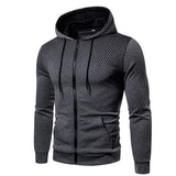 Men's Zip Up Hoodie – Polka Dot Pocket Sport Casual Sweatshirt