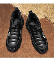 Winter Snow Boots, Men's Insulated Warm Cotton Boots, Anti-slip and Wear-resistant Hiking Shoes, Casual Outdoor Boots