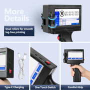 12.7mm Portable Inkjet Printer Handheld TIJ Maker Machine with ink Cartridge Image Picture Serial Number Edit Print