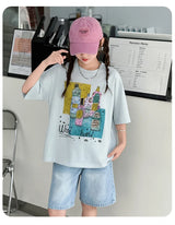 Girls Summer Outfit Set – Print T-Shirt + Shorts (Ages 5-14)