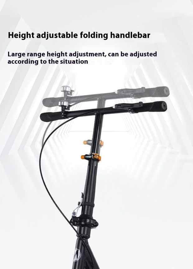 Adult Handbrake Scooter For Teens To Work Big Wheel Two-wheel Foldable Urban Campus Mobility Scooter Hot New