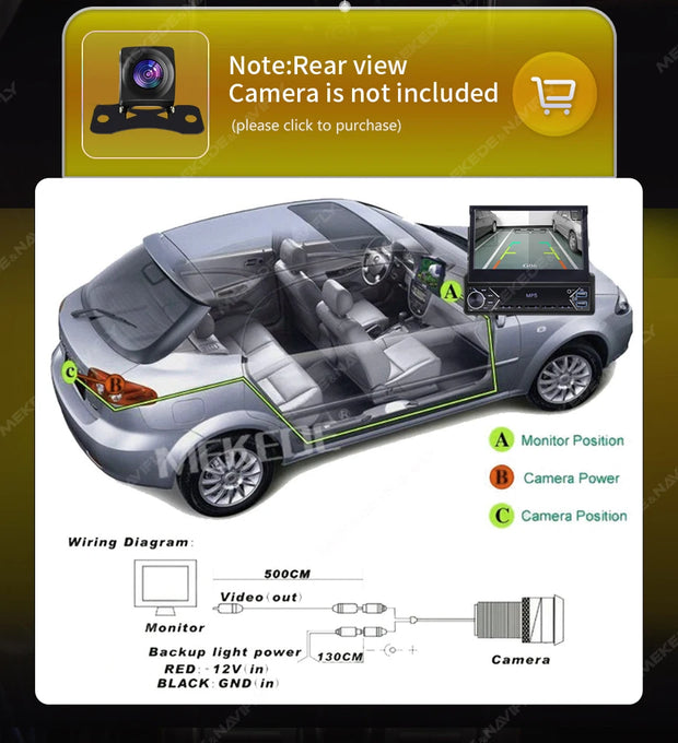 New Carplay Android Auto 1Din 7'' Retractable Universal Car Stereo Radio TouchScreen MP5 Player Intelligent Vehicle System BT FM