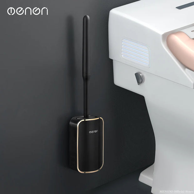 Wall-Mount Quick Drain Toilet Brush Set