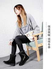 Winter Women Boots Fashion High-top Cotton Shoe Non Slip Wedges Platform Booties Mid-calf Snow Boots Warm Winter Boots for Women