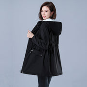 Winter Jacket Cotton Warm Puffer Coat Women Casual Parkas With Lining Plush hooded trench Outwear Women's Clothes