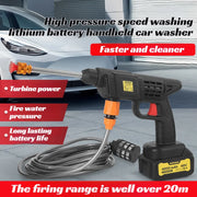 GMY【Cordless Handheld Water Gun】Lithium Battery Rechargeable High-Pressure Washer - Portable Car Wash Sprayer for Home