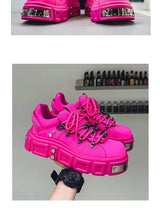 Women's Platform Sneakers – Casual Leather, Summer Sport Style