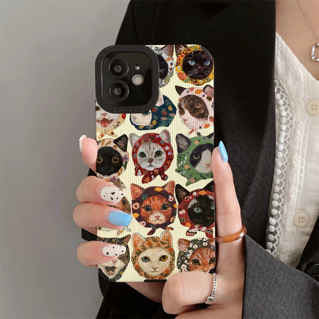 Funny Cat Phone Cases for IPhone 11 Case IPhone 13 Cover 14 Pro Max 15 16 17 Pro Max IPhone Case for IPhone 15 IPhone 17