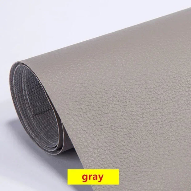 Self-adhesive Leather Repair Patch Wear-resistant Litchi Stria Leather Bed Sofa Seat Chair Fix Black Leather Sticker 250X137CM