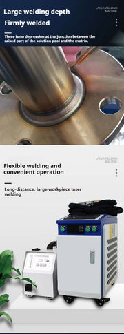 Water Cooled 1500W Mini Laser Welder Stainless Steel Aluminum Iron Portable Handheld Fiber  Welding Machine