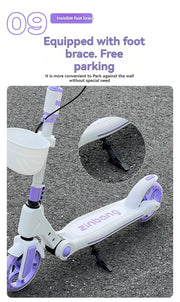 Teenagers and Kids Scooters Adult Two-Wheeled Collapsible City Campus Scooter 12 Scooter