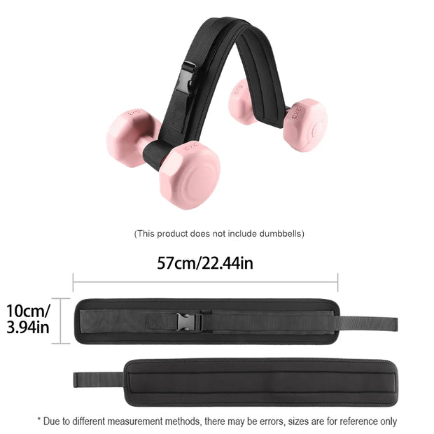GOBYGO Weight Belt Dumbbell Weight Belt Adjustable Weight Training Safety Hip Thrust Weight Belt Gym Glute Bridge Assisted Belt