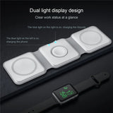 3-in-1 MagSafe Wireless Charging Station – Foldable Magnetic Travel Charger for iPhone