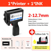 12.7mm Portable Inkjet Printer Handheld TIJ Maker Machine with ink Cartridge Image Picture Serial Number Edit Print