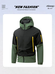 Men's Windproof Jackets stylish New Hooded Sportswear for Autumn and Winter outdoor Tops Sports Running Hiking Outerwear