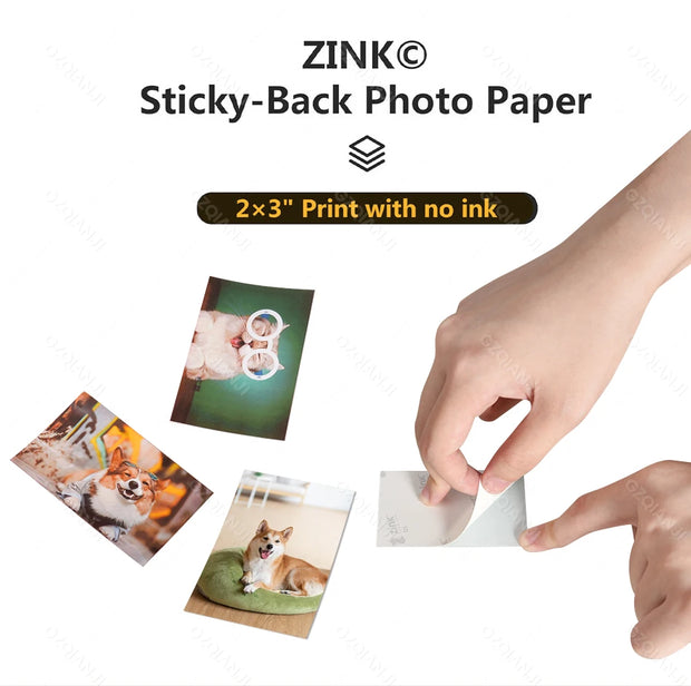 HPRT MT53 Portable Mni Mobile Pocket Printer BT Wireless Photo Printer with Zink Technology 2x3 Inch Color Photo Printer Maker