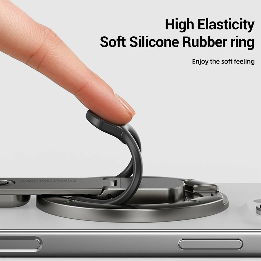 MagSafe Phone Grip Stand – 3-in-1 Magnetic Finger Ring Holder, Double-Sided Magnet