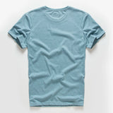 Men's Cotton Basic T-Shirt, Casual Short Sleeve Streetwear Tee