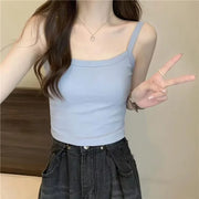 Crop Top Women Sexy Sleeveless Tops Fashion Female Underwear Lady's Camisole Girl Basic T-shirt Vest Lingerie Bras Tube Tops Hot