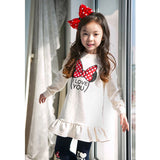 Kids Clothing Set spring autumn cartoon bow knot outfit