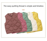 2025 Winter Outdoor Clothes For Children Vests & Vests Winter Kids Boy Girl Clothes Outerwear Infant Life Jacket Waistcost
