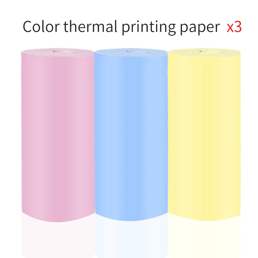 Mini Portable Printer Thermal Paper HD 57*25mm Universal Self-adhesive Roll Paper Label Sticker For Phone Printing Picture Photo UpTrend Deals