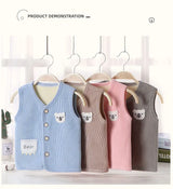 Kids Velvet-Lined Waistcoat Vest, Warm for Boys and Girls