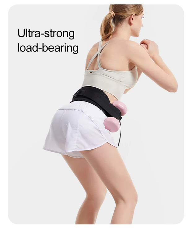 GOBYGO Weight Belt Dumbbell Weight Belt Adjustable Weight Training Safety Hip Thrust Weight Belt Gym Glute Bridge Assisted Belt